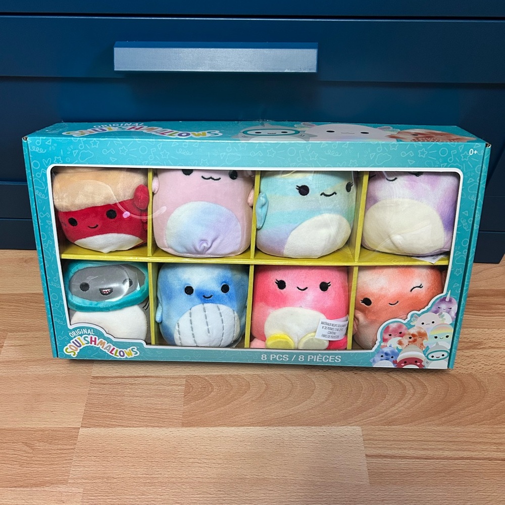 Squishmallows Sea Animals 8-Piece Plush Set